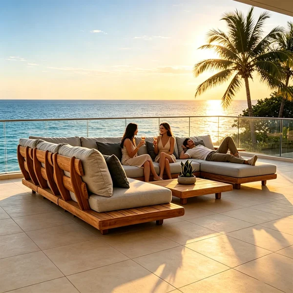 Wholesale Outdoor Modular Sofa, Rain-Resistant Design QMY-ODSF016