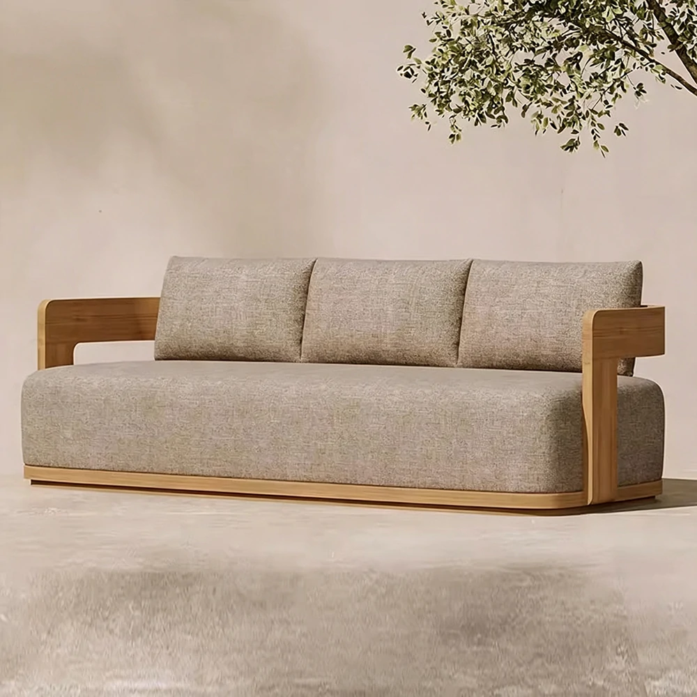 Wholesale Wooden Outdoor Sofa For Modern Patio and Villa QMY-ODSF021
